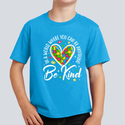 Youth T-Shirt - Autism Awareness - Be Kind Heart Thumbnail