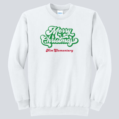 Adult Crewneck - Winter - Merry Christmas Red and Green  Thumbnail