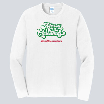 Adult Long Sleeve Shirt - Winter - Merry Christmas Red and Green  Thumbnail