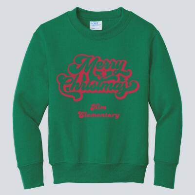 Youth Crewneck - Winter - Merry Christmas Red Thumbnail