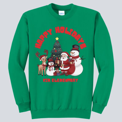 Adult Crewneck - Winter - Happy Holidays Red Thumbnail