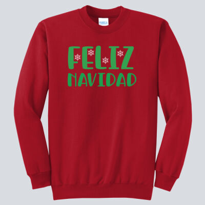 Adult Crewneck - Winter - Feliz Navidad Green Thumbnail