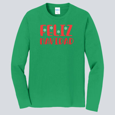 Adult Long Sleeve Shirt - Winter - Feliz Navidad Red Thumbnail