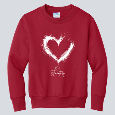Youth Crewneck - Spring - Valentine's Heart Thumbnail