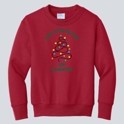Youth Crewneck - Winter - Light Up Green Thumbnail